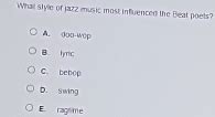 what style of jazz music most influenced the beat poets? the influence of jazz on the beat generation's literary works